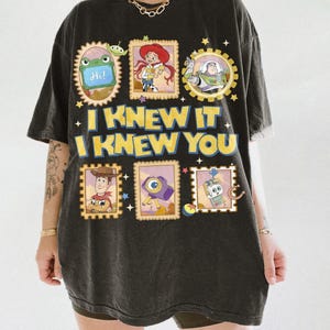 Retro I Knew It I Knew You Comfort Colors Shirt, Disney Toy Story 5 Shirt, Woody Buzz Lightyear Jessie Tee, Disney Family Matching Tee image 9