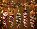 Christmas Crochet Ornament Pattern Bundle PDF, Spiral Wind Spinner Santa Reindeer Snowman Tree Gingerbread, Holiday Hanging Decor Amigurumi product logo