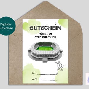Voucher Stadium Visit Gift Voucher Football Match Children Activities Voucher Booklet Football Voucher Book Children Stadium Voucher PDF