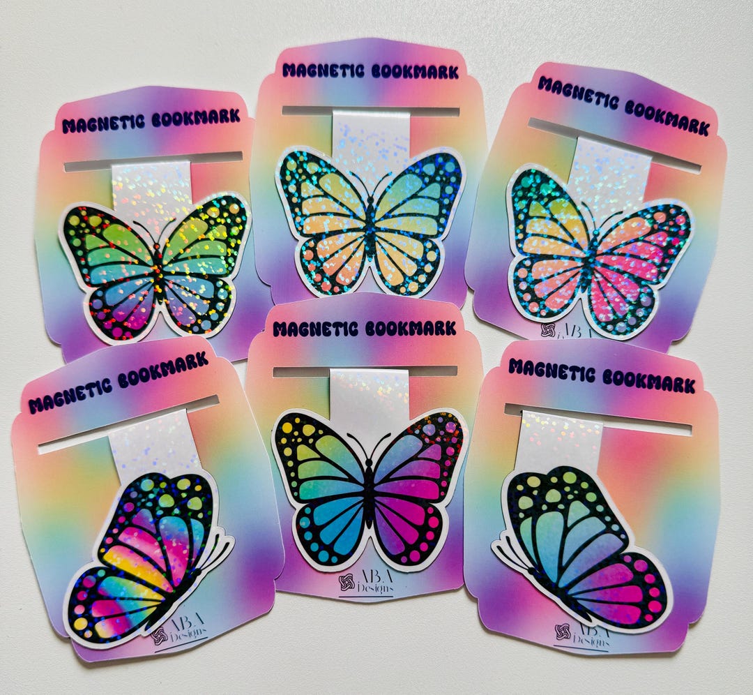 Holographic Butterfly Magnetic Bookmark - Etsy