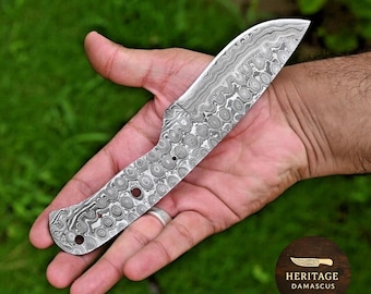 Damascus Steel Knife Blank, Chef Blade, Handmade Full Tang Blade