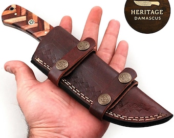 Handmade Full Grain Leather Knife Sheath | Fixed Blade Belt Holder