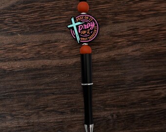 Pray On It Beaded Pen | Faith-Based Pen | Christian Scripture Gift for Women & Teens