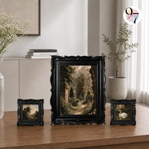 COMBO 3 | Black Ornate Frame, 8x10 Resin Picture with Real Glass