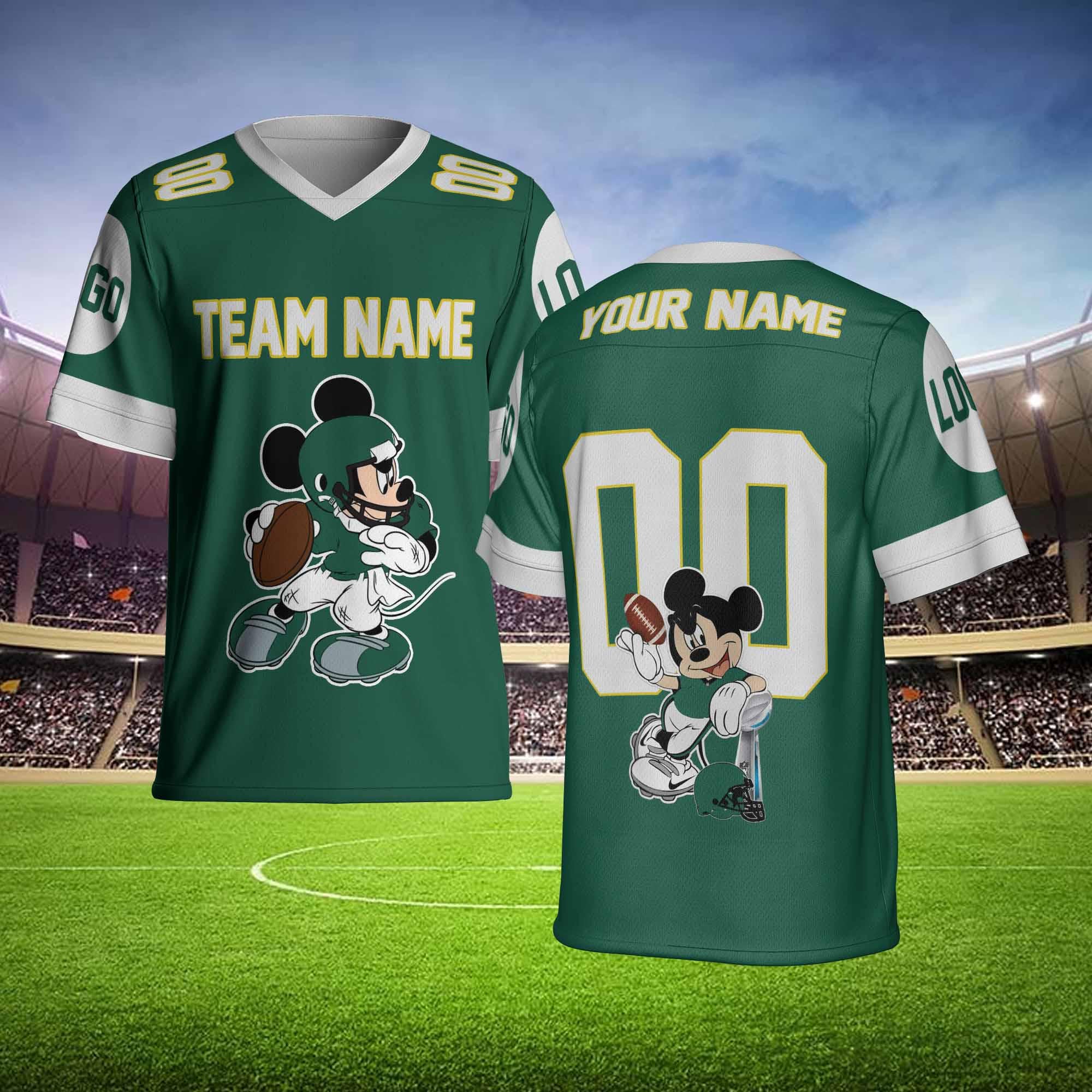 Discover Custom Disney Football Team Mickey and Friends Football Jersey, Disney Sport Team Matching Jersey, Football Fan Gifts