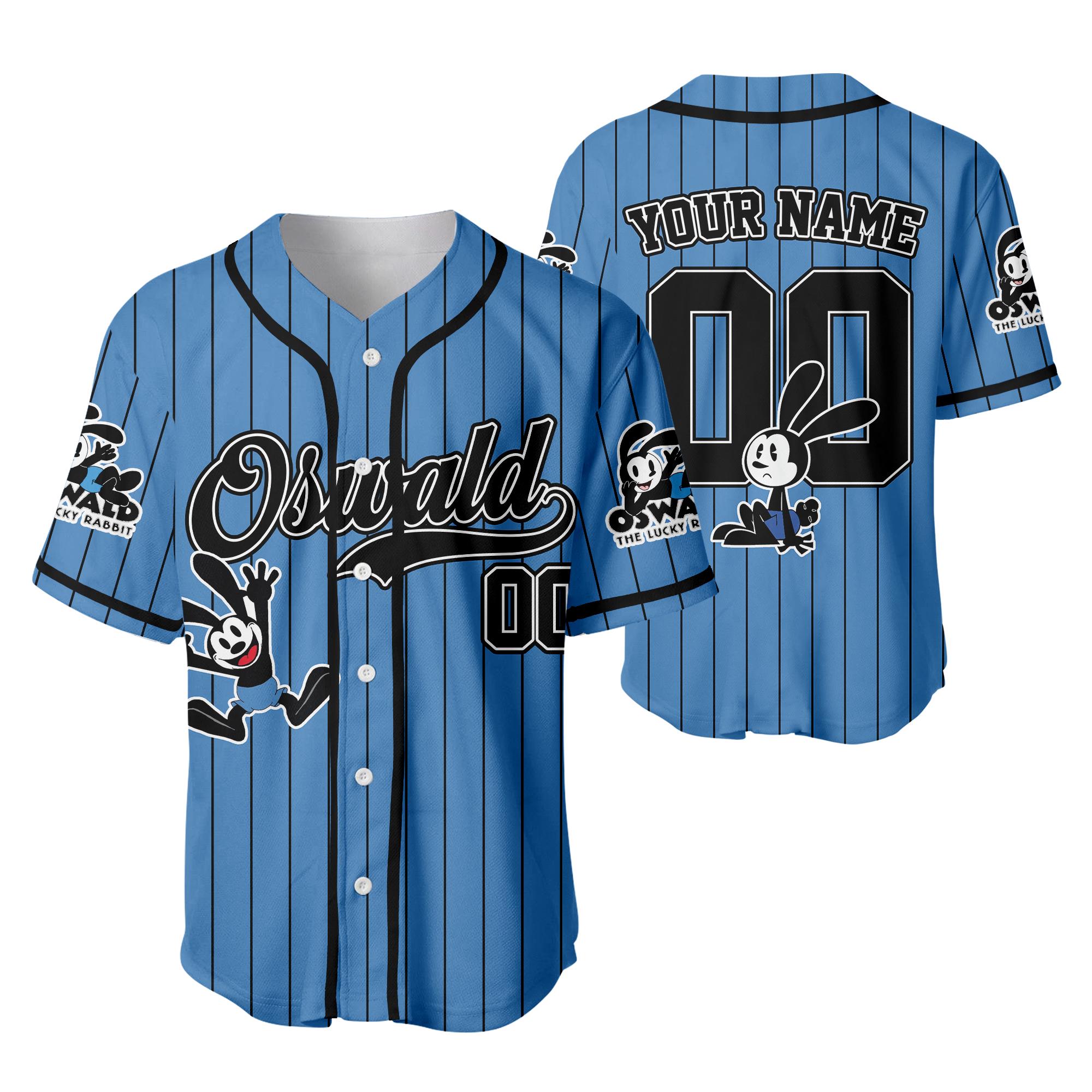 Discover Personalized Disney Oswald Jersey, Disney Oswald Matching Birthday Gift, Disneyland Oswald Lucky Rabbit Jersey