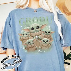 Vintage Disney Star Wars Grogu Comfort Colors Shirt, Disney Baby Yoda Tee, Retro Sci-Fi Graphic Tee, Mandalorian Gift Shirt, Cute Fan Tee image 4