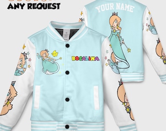 Custom Rosalina Princess Super Mario Varsity Jacket , Nintendo Super Mario Shirt, Rosalina shirt