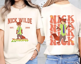 Disney Zootropolis Nick Wilde-tröja, Judy Hopps och Nick Wilde-tröja, Zootropolis 2 2025, Disneyland-familjeresa 2025