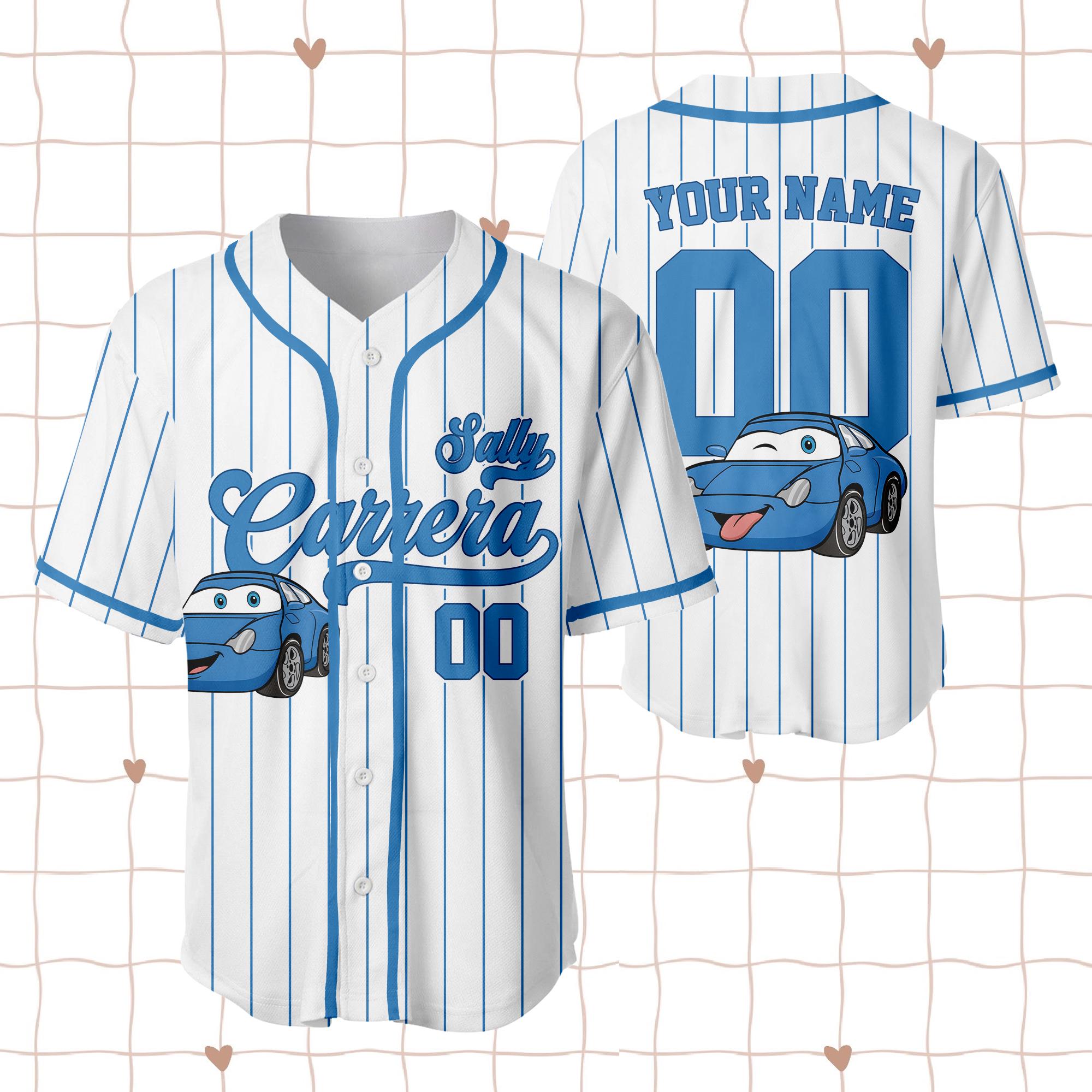 Discover Disney Cars Sally Baseball Jersey, Custom Name Cars Sally Jersey, Cars Movie Characters Jersey, Disney Cars Birthday Shirt