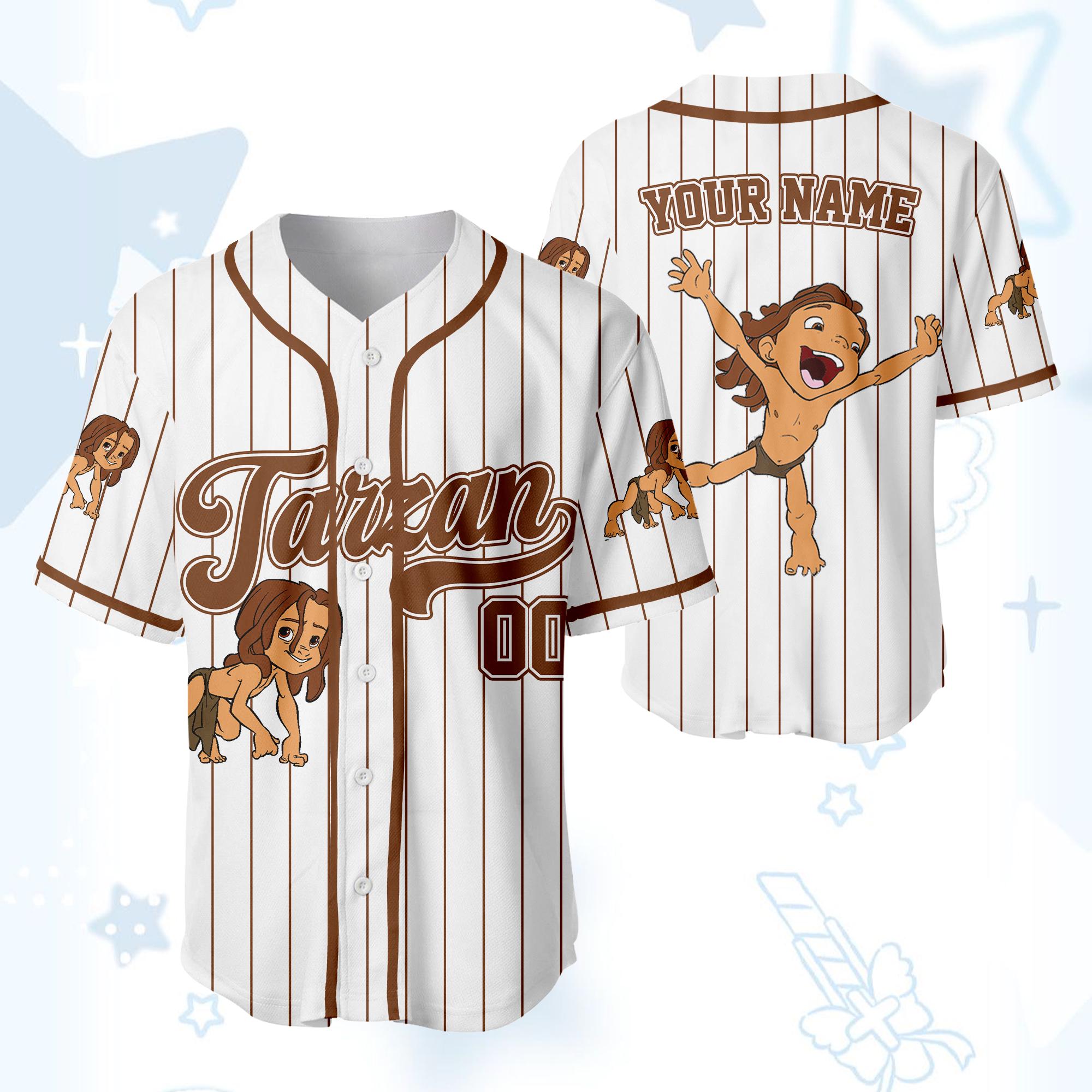 Discover Custom Tarzan Baseball Jersey, Disney Tarzan Jersey Shirt, Baseball Team Outfit, Matching Family Shirt