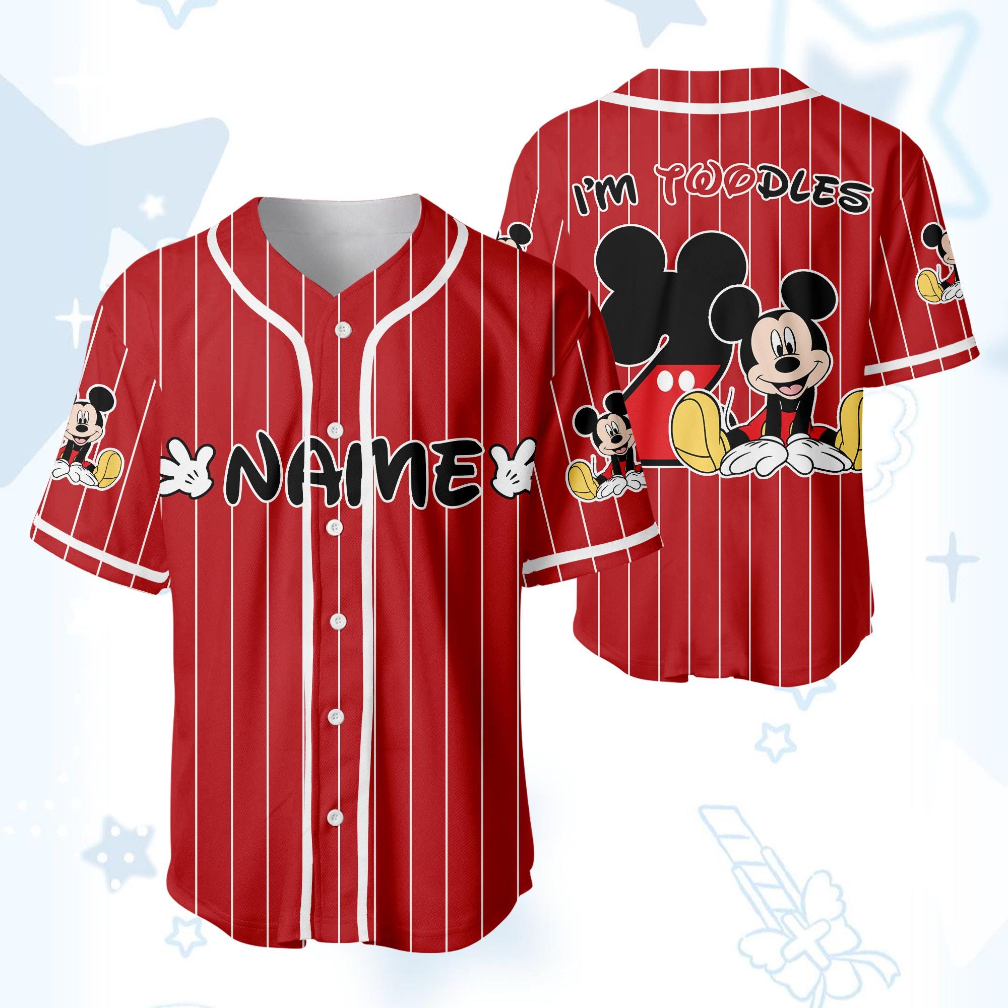 Discover Custom Oh Twodles Mickey Mouse 2nd Birthday Baseball Jersey, Mickey Birthday Shirt, Mickey Mouse Party, Disney Birthday Shirt