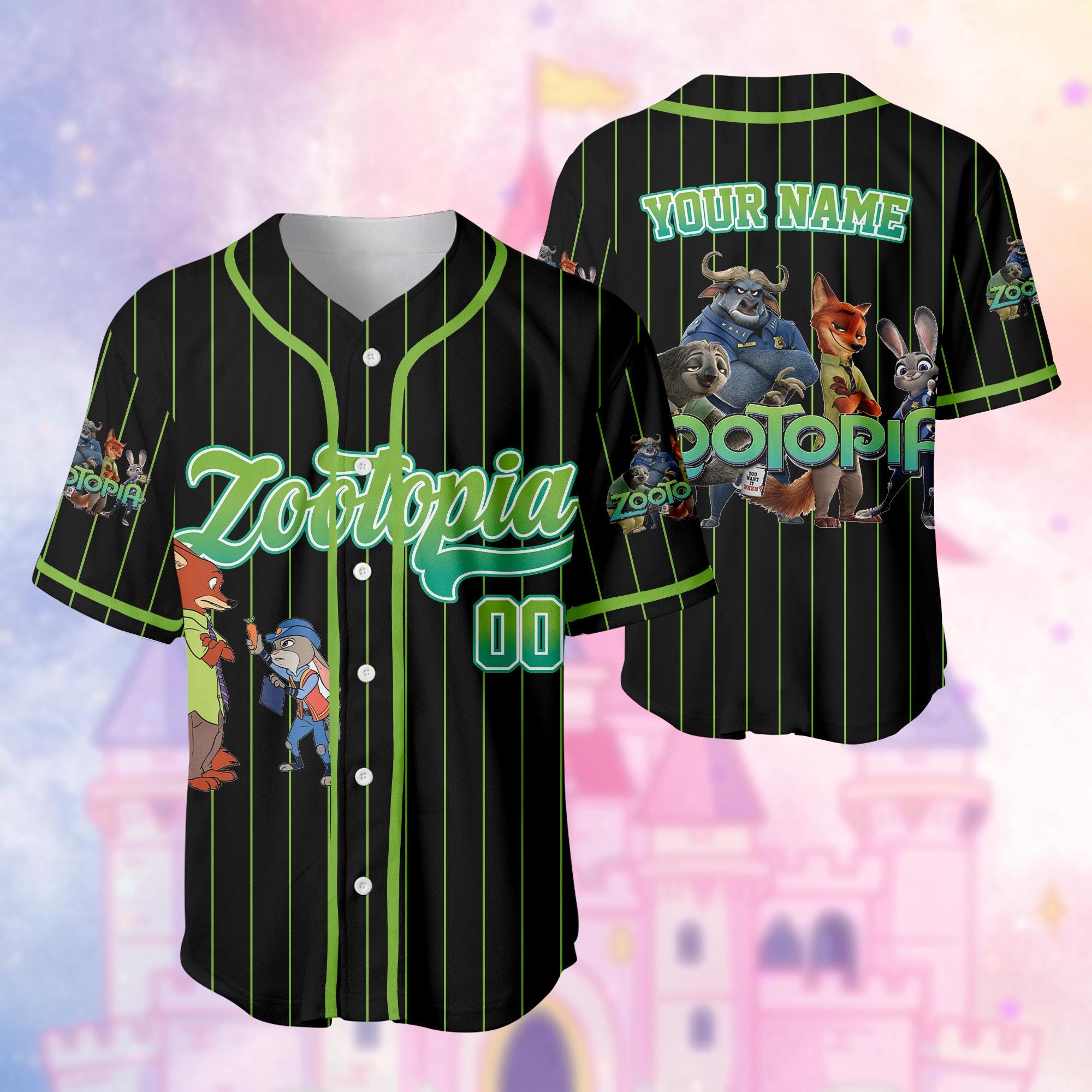Discover Personalized Zootopia 2 Baseball Jersey, Custom Nick Wilde Judy Hopps Baseball Shirt