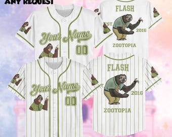 Camiseta de Flash de Zootopia de Disney, ropa personalizada inspirada en Flash, regalo de cumpleaños a juego de Flash de Disney, camiseta de Zootopia de Disneyland