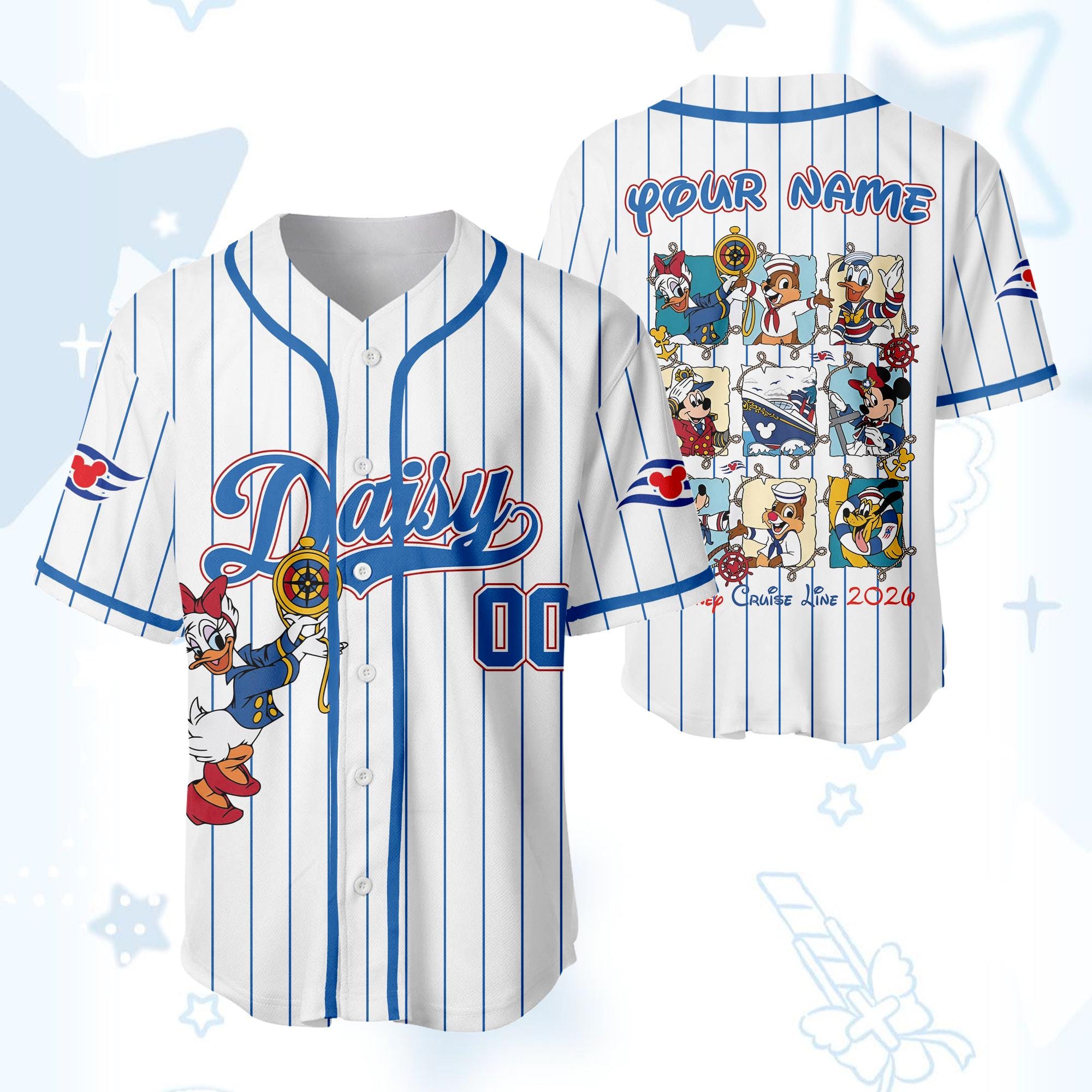 Discover Disney Cruise Daisy Baseball Jersey, Mickey And Friends Daisy Cruise Trip Jersey, Custom Disney Cruise Shirt, Fantasy Cruise Jersey