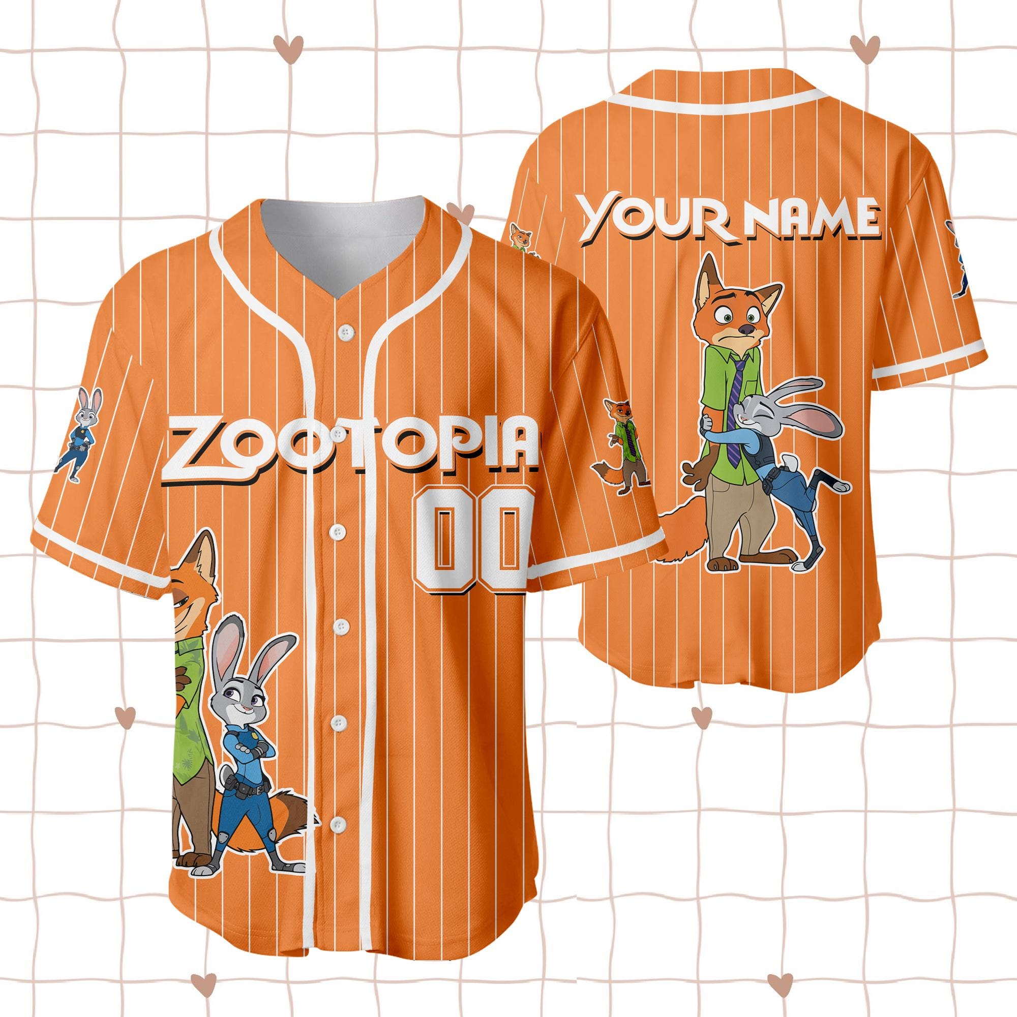 Discover Custom Zootopia 2 Jersey Shirt, Disney Zootopia Baseball Jersey, Disney Family Shirts, Matching Team Outfit, Birthday Gift