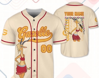 ガゼルのカスタムズートピア2ベースボールジャージ、ポップスターTシャツ、ジュディ＆ニックのディズニー旅行2025、映画グラフィックシャツ