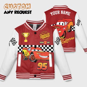 Disney - ライトニング・マックイーン　ジャケット　フラッグ　2点セット Lightning mcqueen racing jacket - Etsy 日本