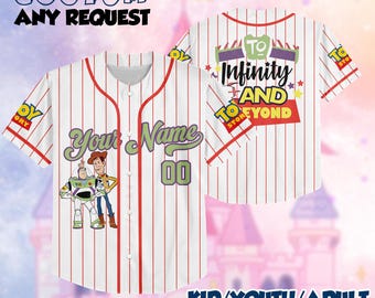 Personalisierte Disney Toy Story Baseball Baseball Jersey, Benutzerdefinierte Disney Toy Story Baseball Jersey, Toy Story Baseball Team Outfit