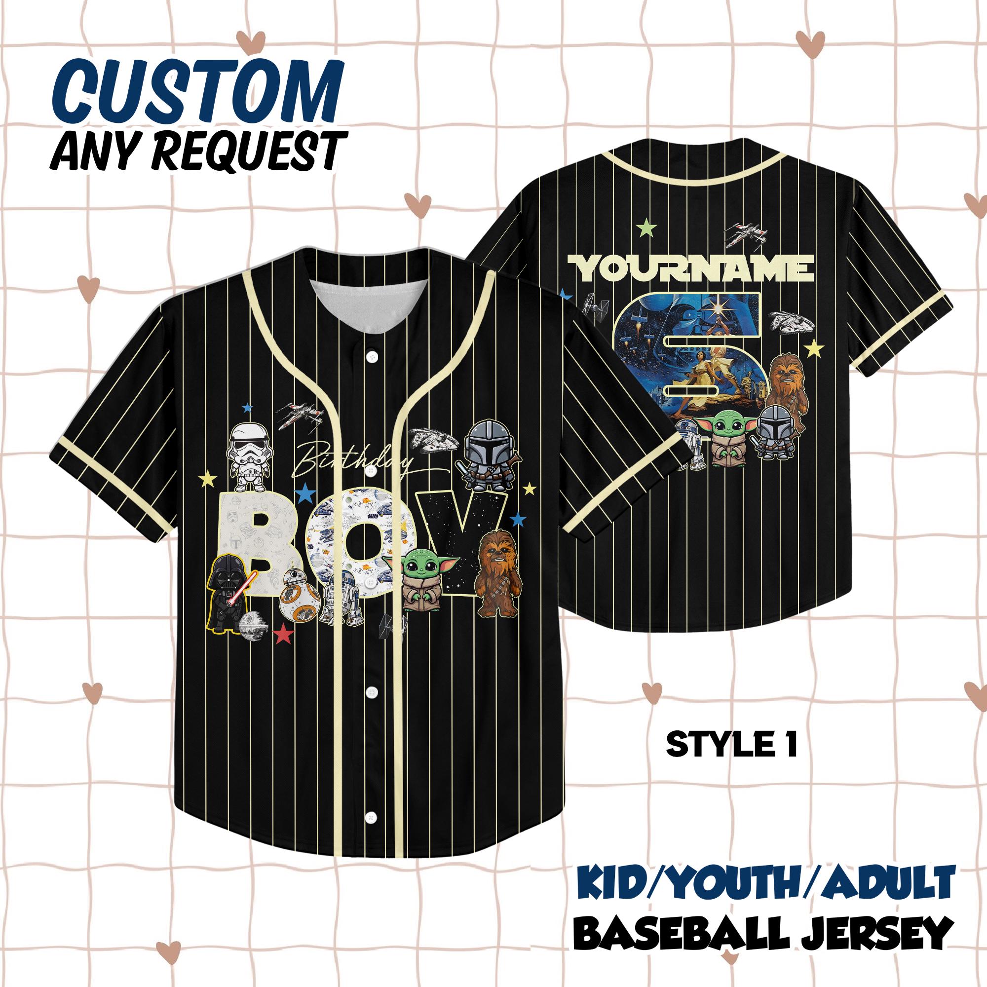 Discover Personalized Star Wars Baseball Jersey, Star Wars Darth Vader Jersey Shirt, Disney Star Wars Birthday Gift, Gift For Fans