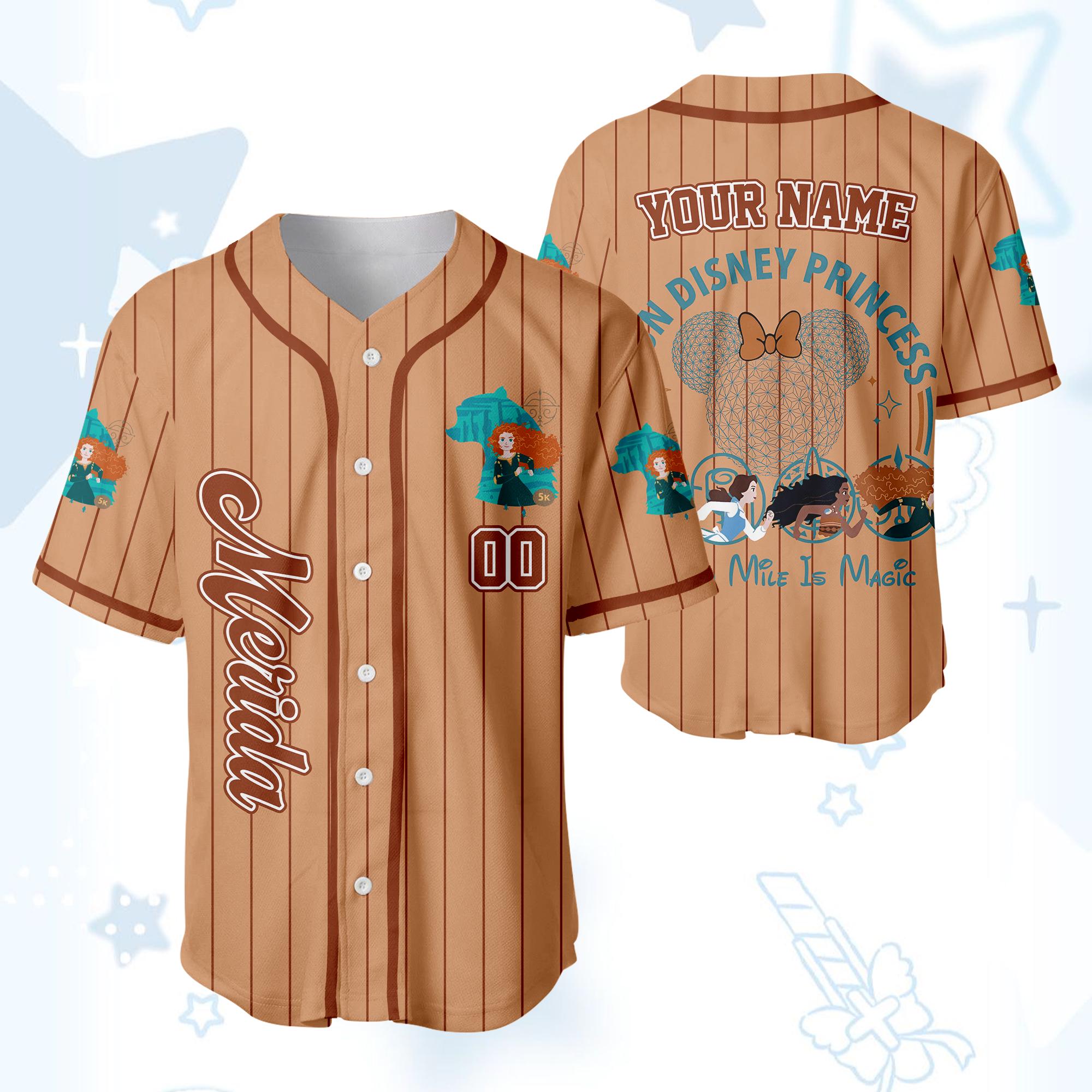 Discover Disney Princess Half Marathon Weekend Jersey, Princess 5K Merida Shirt, Pixar Brave Merida Fan Gift, runDisney Baseball Jersey
