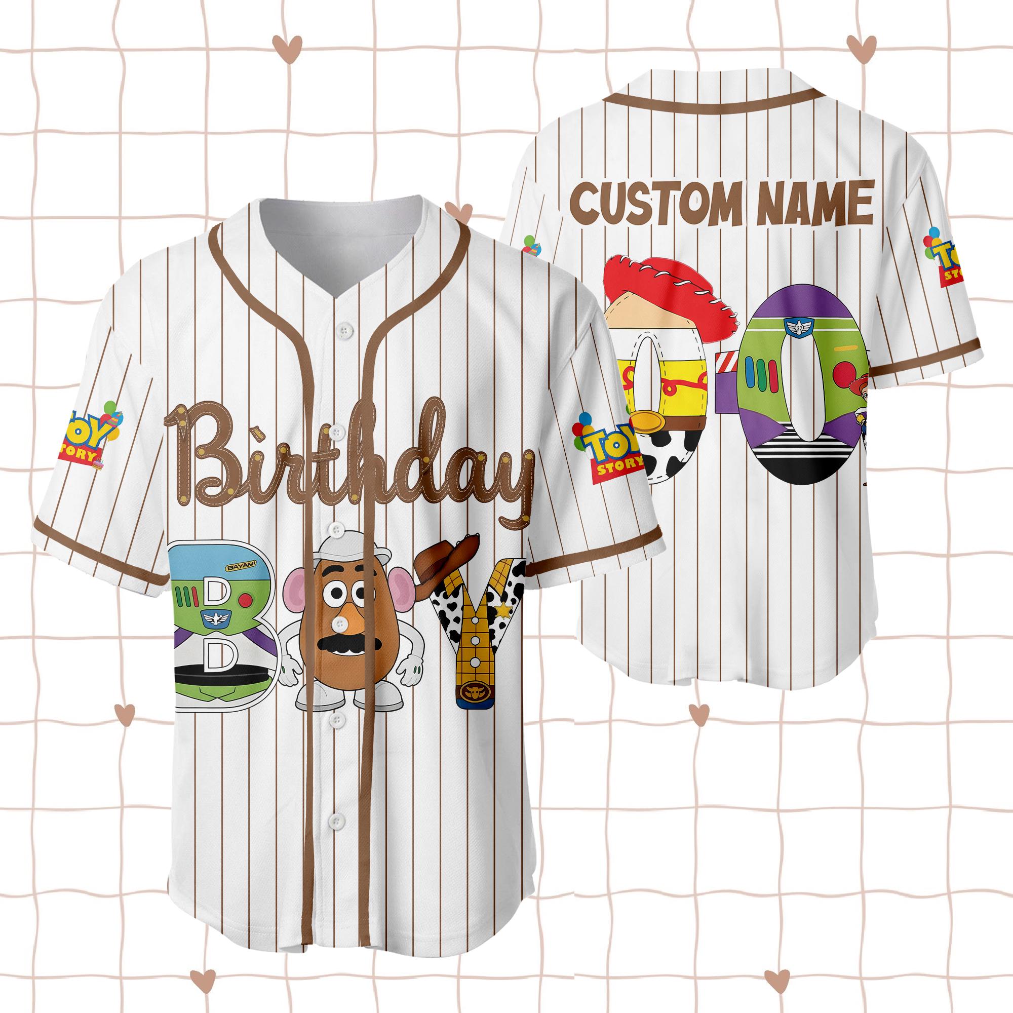 Discover Personalized Birthday Boy Baseball Jersey, Toy Story Birthday Baseball Jersey, Birthday Boy Jersey Shirt, Gift for Kids
