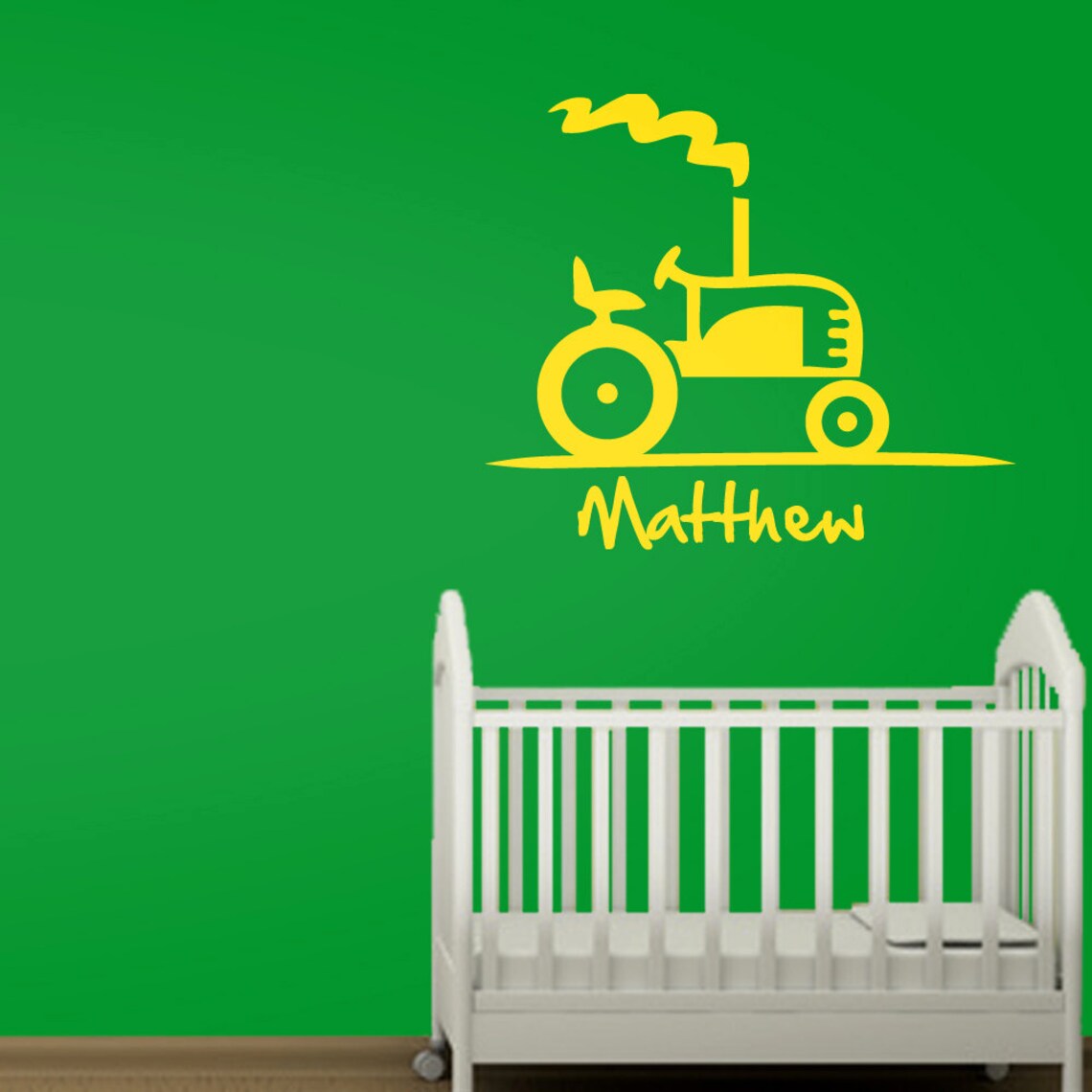 Wall Decal Tractor 01 Personalized Name Kids Children Nursery Etsy