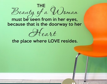 Audrey Hepburn Quote Wall Decal: The Beauty of a Woman