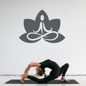 Lotus Flower Yoga Wall Art Decal Sticker - WD0184