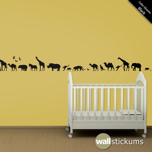 Safari Animals Wall Decal – Africa Nursery Decor, Vinyl Sticker