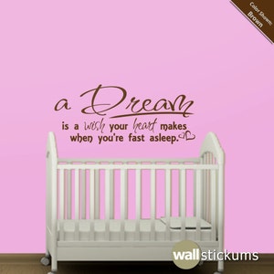 Wall Decal : NEW DESIGN Cinderella Dream Quote 2 Kids Children Nursery Vinyl Wall Art Decal Sticker