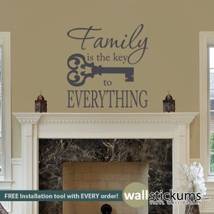 Familie Wandtatko - Familie ist der Schlüssel zu allem Vinyl Wanddeko - Wohnzimmer Deko - WD0371