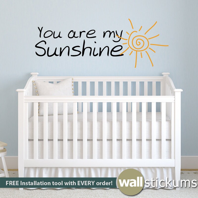 You Are My Sunshine Wall Decal - Etsy