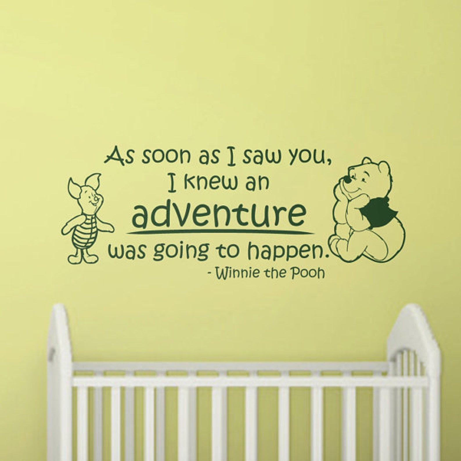 Nursery Wall Decal Quote Winnie the Pooh Adventure Quote With Etsy