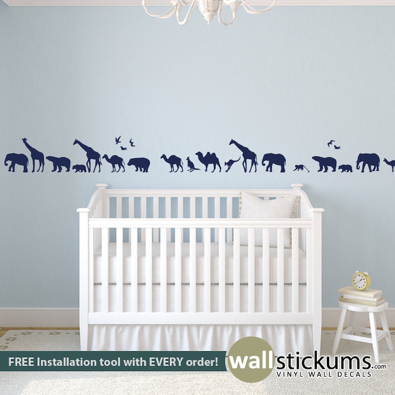 Safari Animals Wall Decal Africa Vinyl Wall Art Decal Sticker Etsy