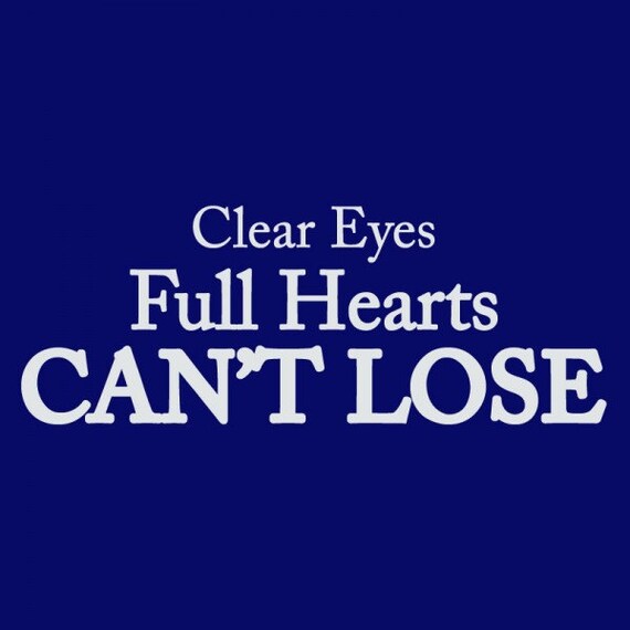 Full Hearts Clear Eyes Can't Lose Embroidery 4 Vinyl Sticker Embroidery Art & Collectibles