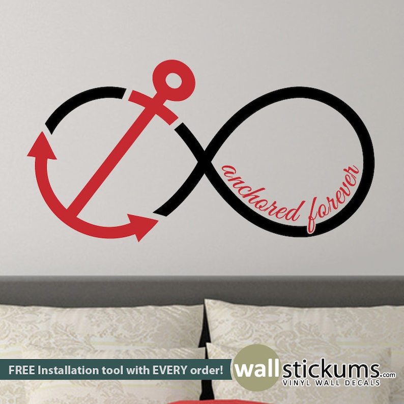 Anchor Infinity Wall Decal – Girls Bedroom Decor - Etsy