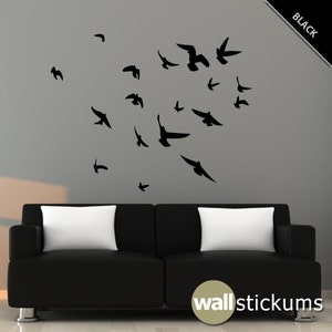 Flock of Birds Wall Decal Vinyl Wall Art Decal WD0098