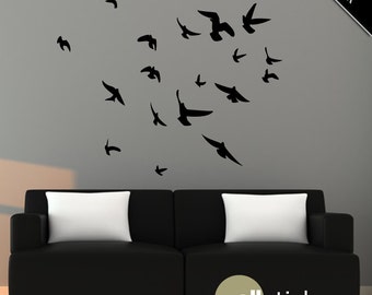 Flock of Birds Vinyl Wall Decal: Home Decor, Wall Art