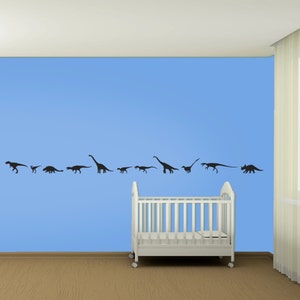 Dinosaur Wall Decal Silhouette Kids Vinyl Wall Art Sticker - Wall Decor - Kids Decor - WD0068