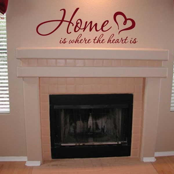 Home is where the Heart is 01 Vinyl Wall Art Quote Decal - Wall Decor - WD0129