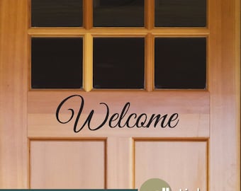 Welcome Door Decal Vinyl Wall Art Decal Decor - WD0310