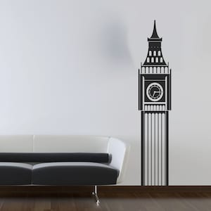 Big Ben Clock Wall Decal Wall Decor Vinyl Wall Art Sticker - Living Room Nursery Bedroom Decor - WD0025