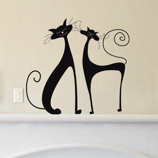 Cat Wall Decal Etsy