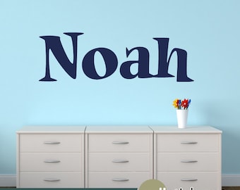 Boys Name Wall Decal - Personalized Childrens Wall Decal - Nursery Wall Decal Decor - Vinyl Wall Decal - WD0389