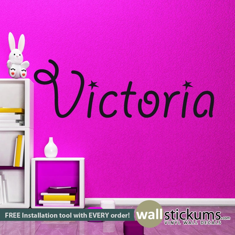 Personalized Girls Name Wall Decal - Custom Vinyl Lettering - Etsy
