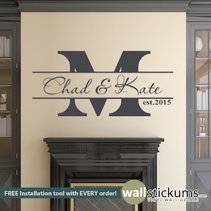 Family Name Decal - Personalized - Family Name Established - Vinyl Wall Art Decal Sticker - WD0352