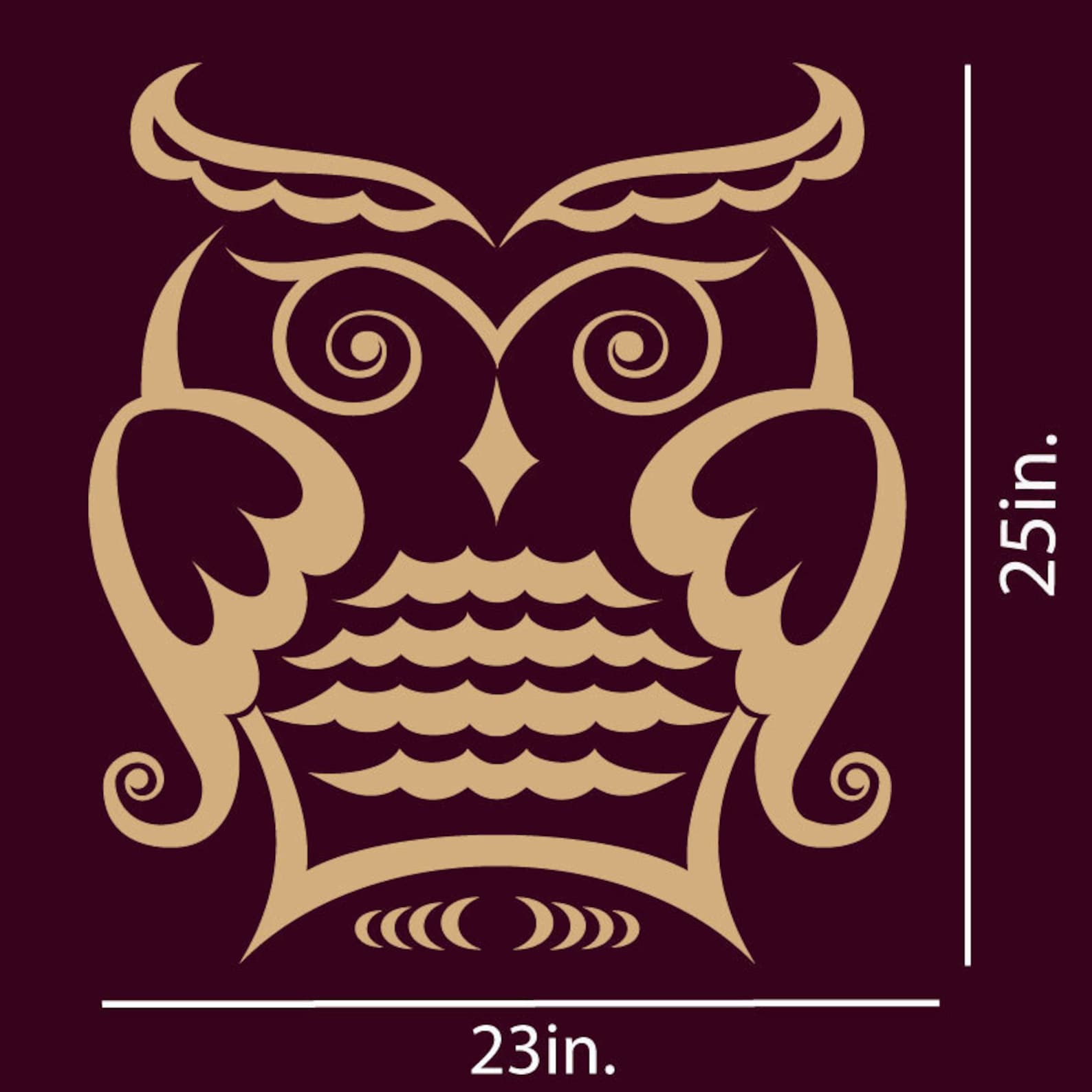 Owl Wall Decal Vinyl Wall Art Decal WD0200 Etsy