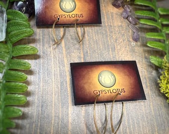 Everyday hoop style earrings handmade with Brass. Two different sizing available. Handmade with love by Gypsy Lotus