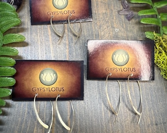 Everyday hoop style earrings handmade with 14k Gold Filled. three different sizing available. Handmade with love by Gypsy Lotus
